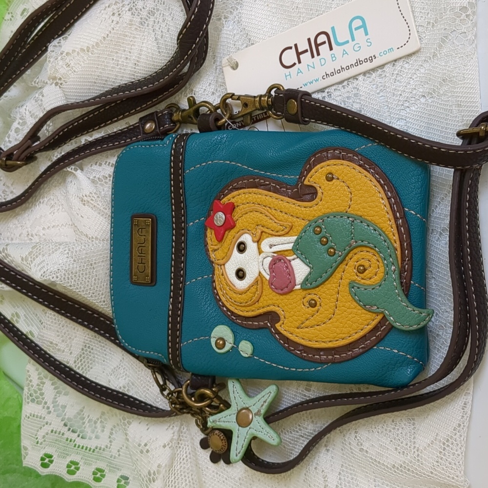 NWT CHALA 3 Way Convertible Mermaid Bag Phone Purse